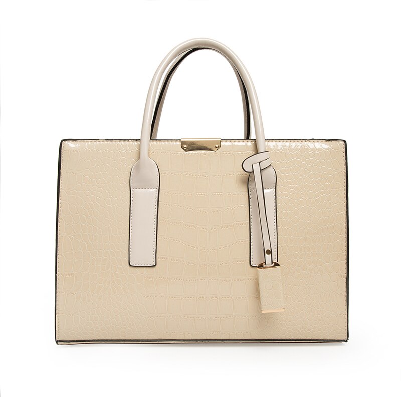 Luxus Damen Ledertaschen, Designer Krokodil Muster Schulter Tasche