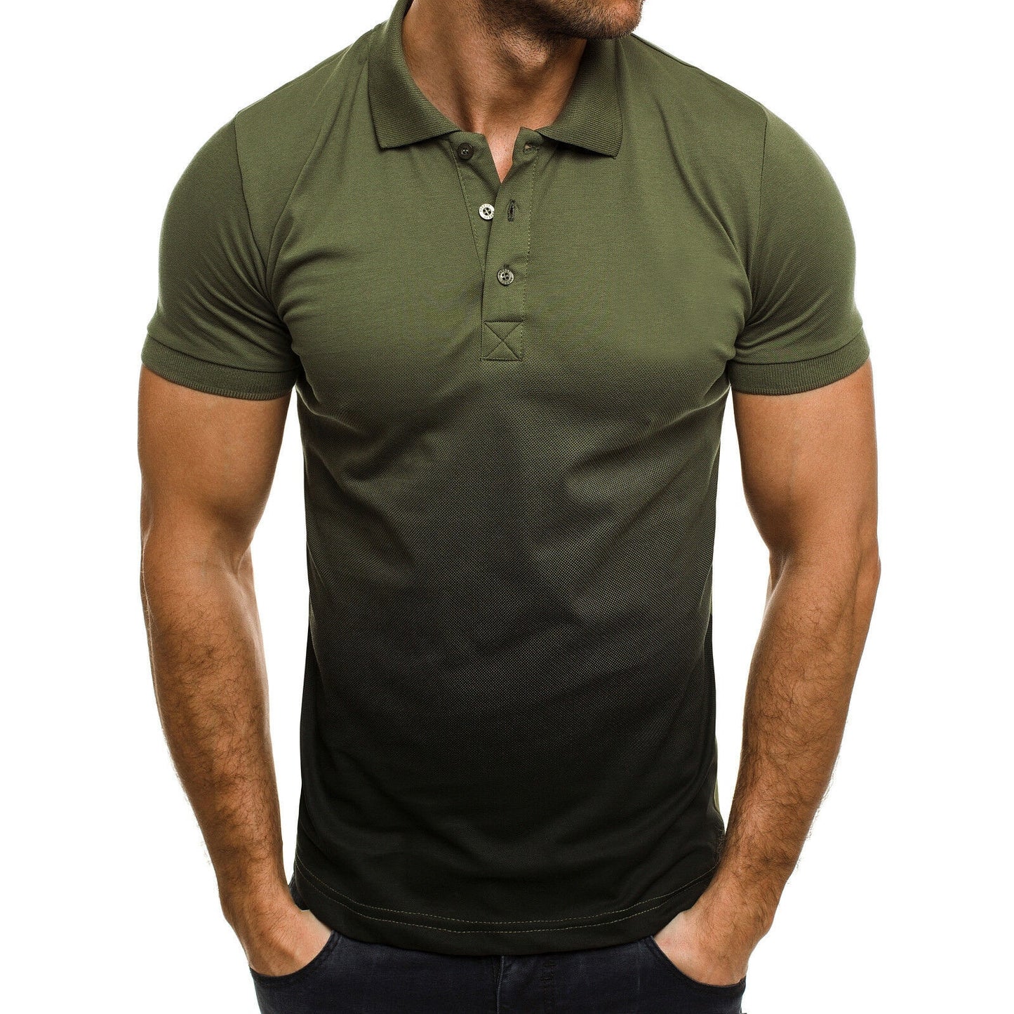 Sommer Herren 3D Druck T-shirts, Casual-Taste Kragen, 3D Gradienten Kurzarm