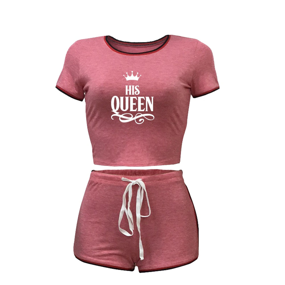 2-teilige Shorts-Sets für Damen-Outfits, kurzärmelige Trainingskleidung, Sportbekleidung für den Sommer