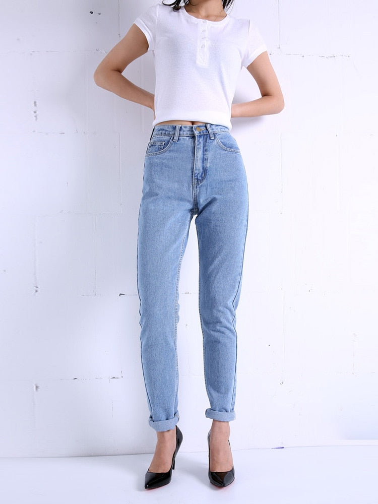2023 Harem Jeans Hosen Vintage Hohe Taille für Damen