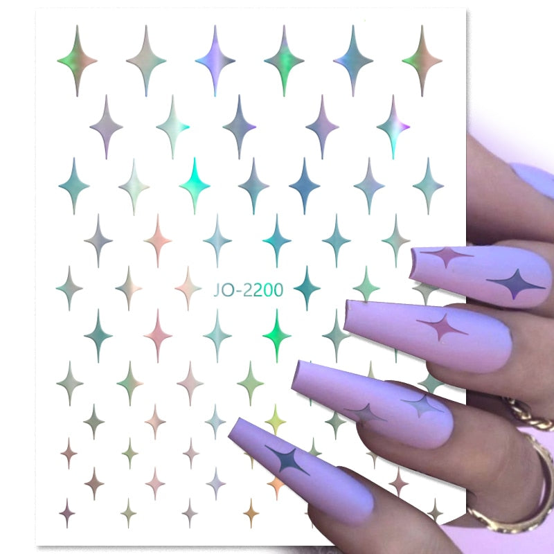 1PCS 3D Nagelzubehör, Maniküre-Nagelteile, Nageldekoration mit Liebes-Herz Aufkleber