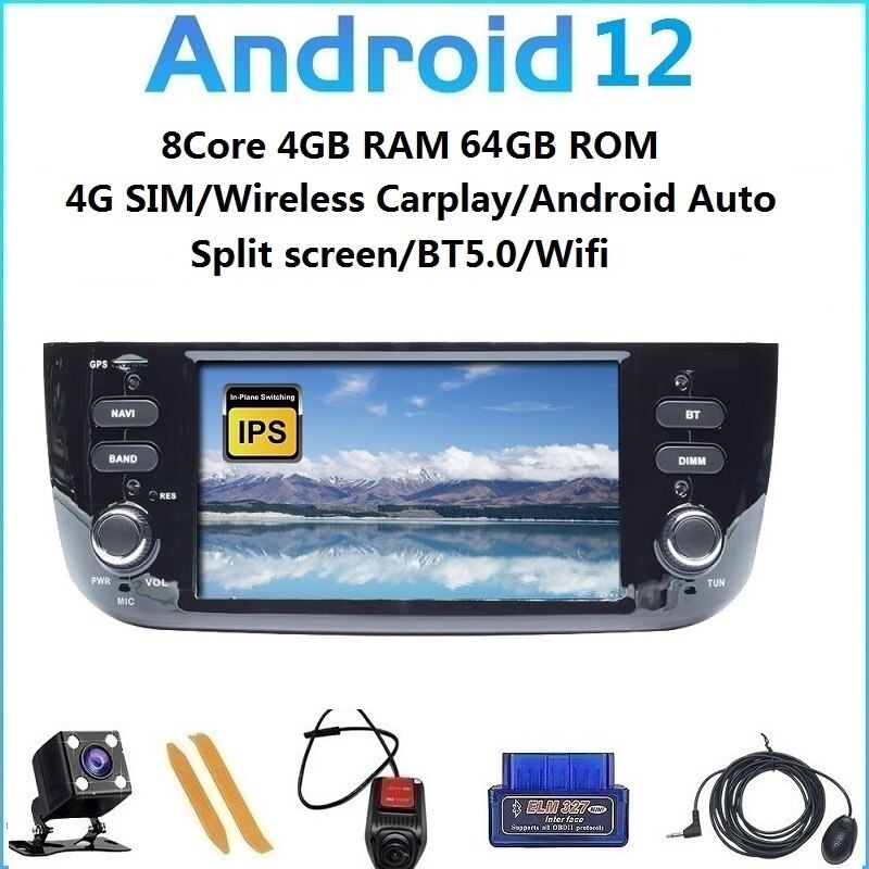 4G SIM Wireless Carplay Android 12,0 mit GPS Navigation Multimedia Player