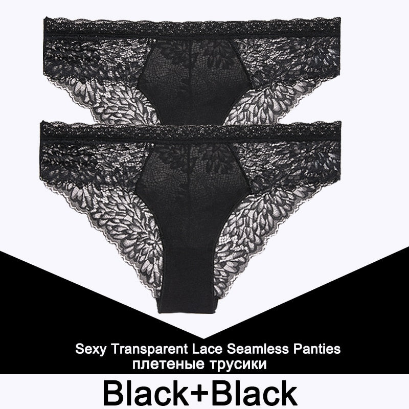 2 Teile/satz Nahtlose Unterwäsche Spitze Höschen für Damen, Sexy Dessous, Weibliche Unterhose Floral Spitze