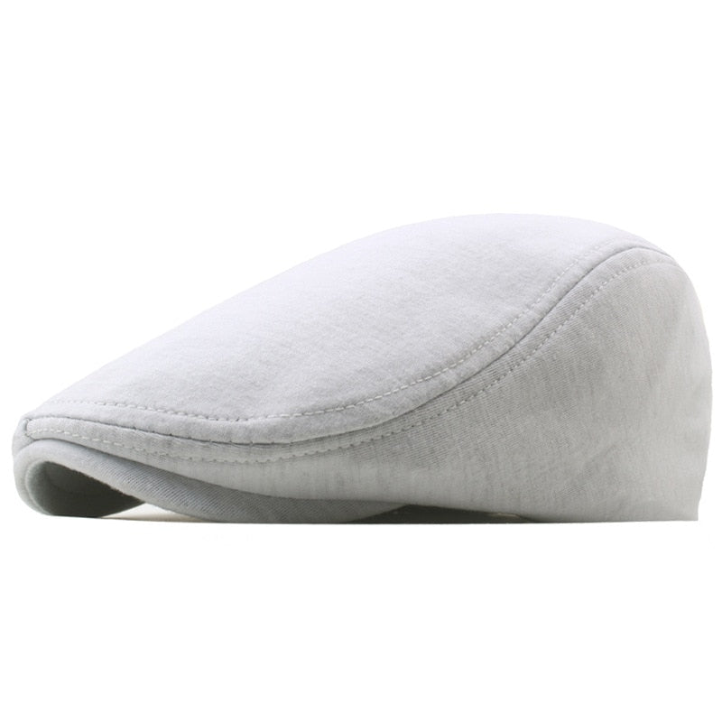 Baumwolle Newsboy Caps, Herbst / Winter Baskenmütze, Männliche Horn Retro Solide Schirmmütze