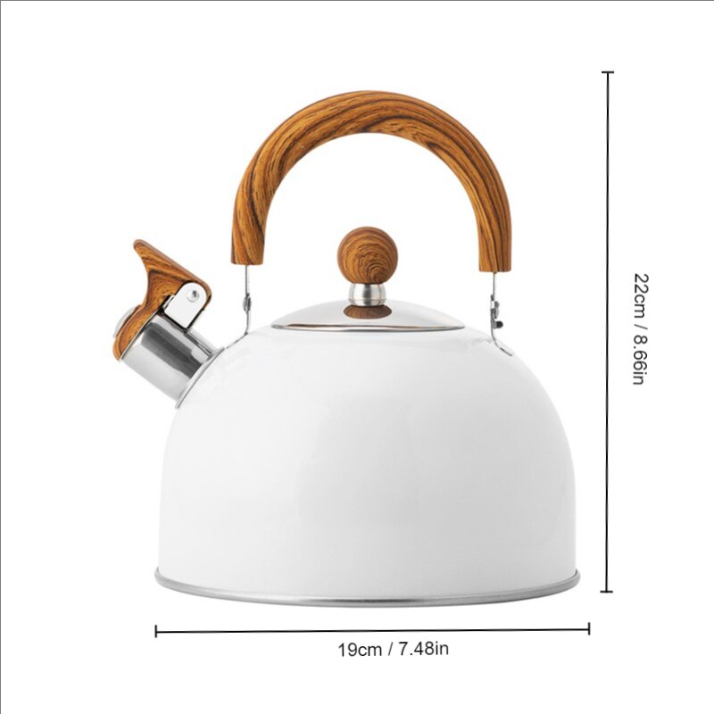 2,5/3L Liter Pfeifenkessel aus Edelstahl, verdickter Wasserkocher, Gas-Induktionsherd, universeller Wasserkocher