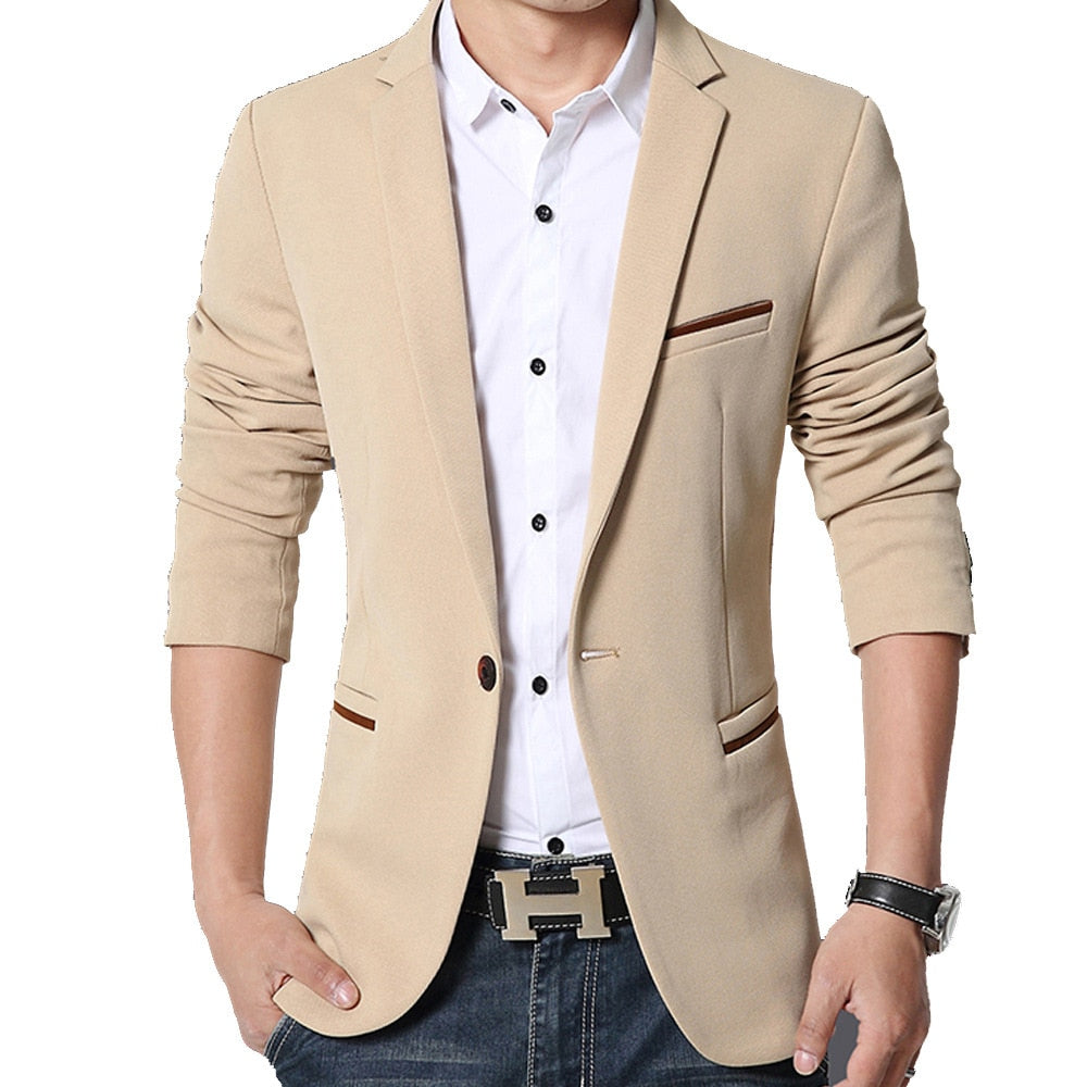 Marke Mens Casual Blazer Herbst / Frühling Mode, Dünne Klage Jacke für Männer, M ~ 5XL