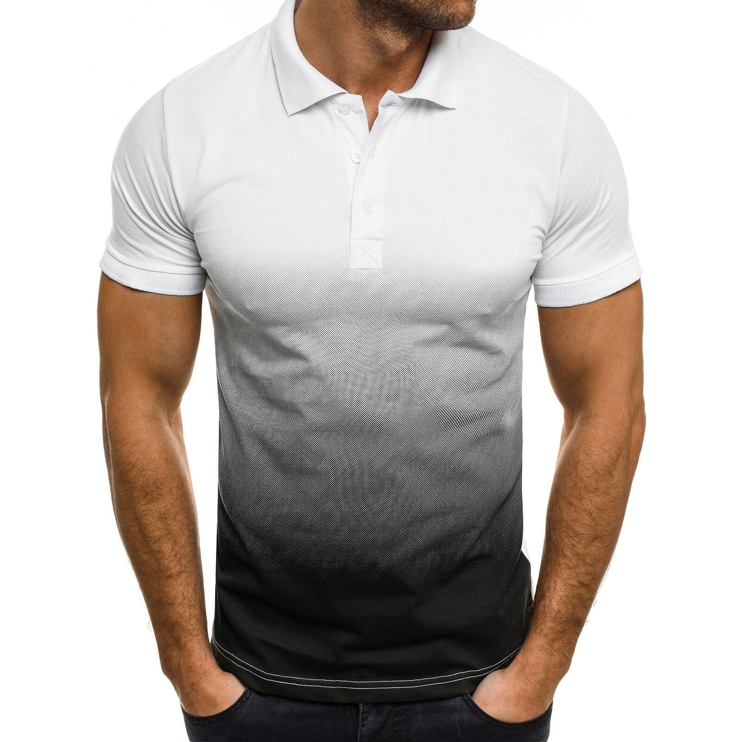 Sommer Herren 3D Druck T-shirts, Casual-Taste Kragen, 3D Gradienten Kurzarm