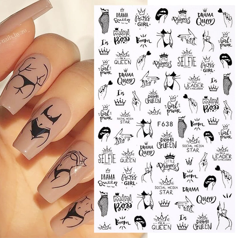 1PCS 3D Nagelzubehör, Maniküre-Nagelteile, Nageldekoration mit Liebes-Herz Aufkleber