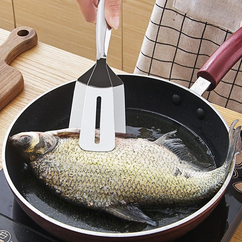 Edelstahl Steak Clip, Pfannkuchen Grill Spachtel