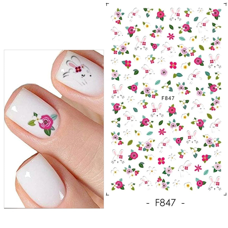 1PCS 3D Nagelzubehör, Maniküre-Nagelteile, Nageldekoration mit Liebes-Herz Aufkleber