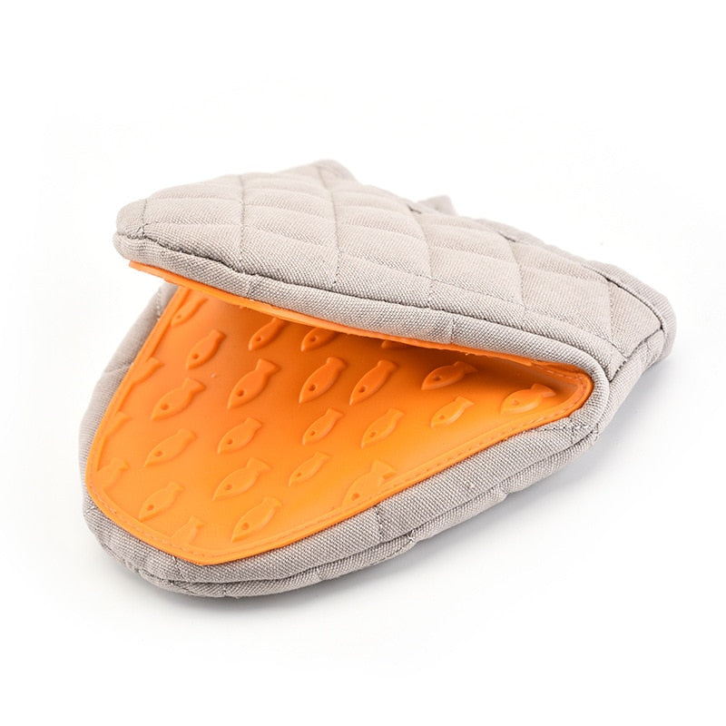1PC Silikon Anti-verbrühungen Ofenhandschuhe, Topflappen für Küche aus Silikon