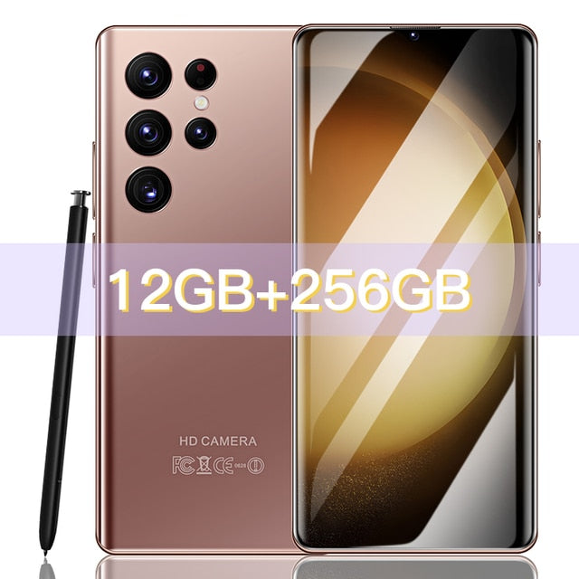Mobiltelefone S23 Ultra 6,8 Zoll HD-Bildschirm Smartphone, Original 5G Dual Sim Android entsperrtes 72MP 6800mAh Handy