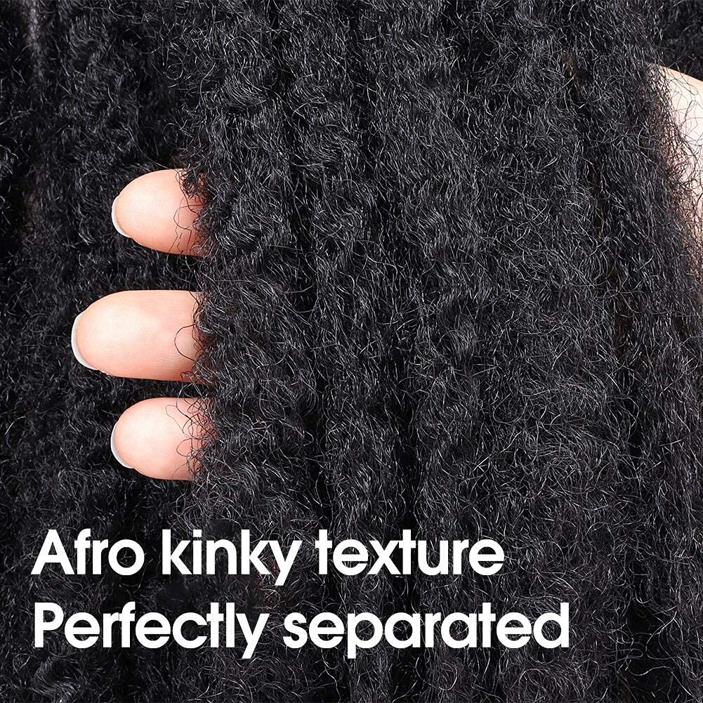 18 Zoll Ombre Marley Zöpfe Häkelhaar, Häkelgeflecht Twist Box Afro Synthetik Jumbo Flechten Haarverlängerungen