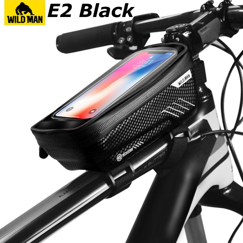 Radfahren Lenkertasche, Regenfeste 6,7 Zoll Fahrradtasche mit Touchscreen
