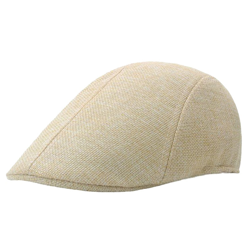 Baumwolle Newsboy Caps, Herbst / Winter Baskenmütze, Männliche Horn Retro Solide Schirmmütze