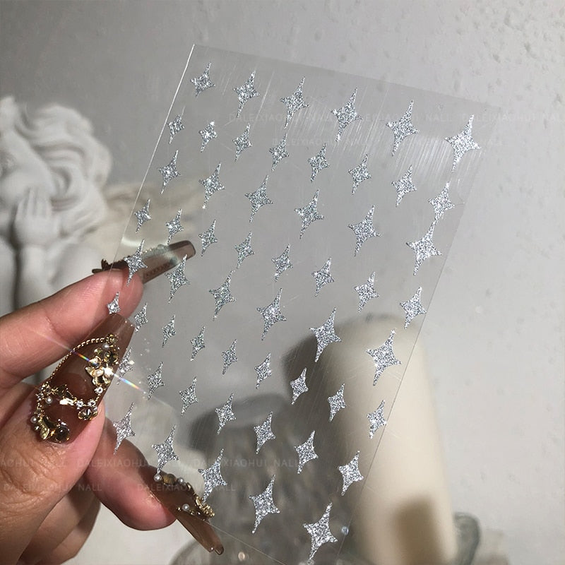 1PCS 3D Nagelzubehör, Maniküre-Nagelteile, Nageldekoration mit Liebes-Herz Aufkleber