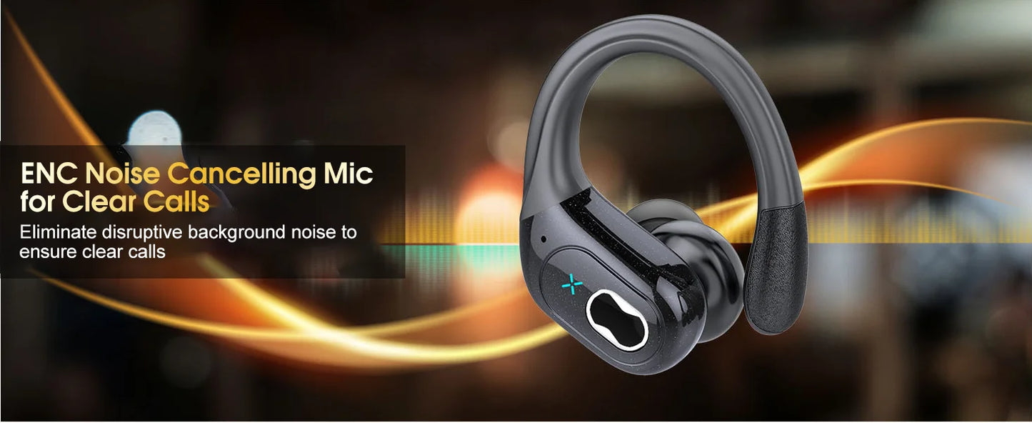 Bluetooth 5.3 Headphones 2024 Wireless Earbuds 75hrs Sport Bluetooth Earphone with Noise Cancelling Mic IPX7 Waterproof Headsets