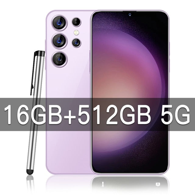 2023 neues heißes S23 Ultra Smartphone 7,3 Zoll Vollbild 4G 5G Telefon 16 TB + 1 TB 7800 mAh, Dual-Nano-SIM-Karte