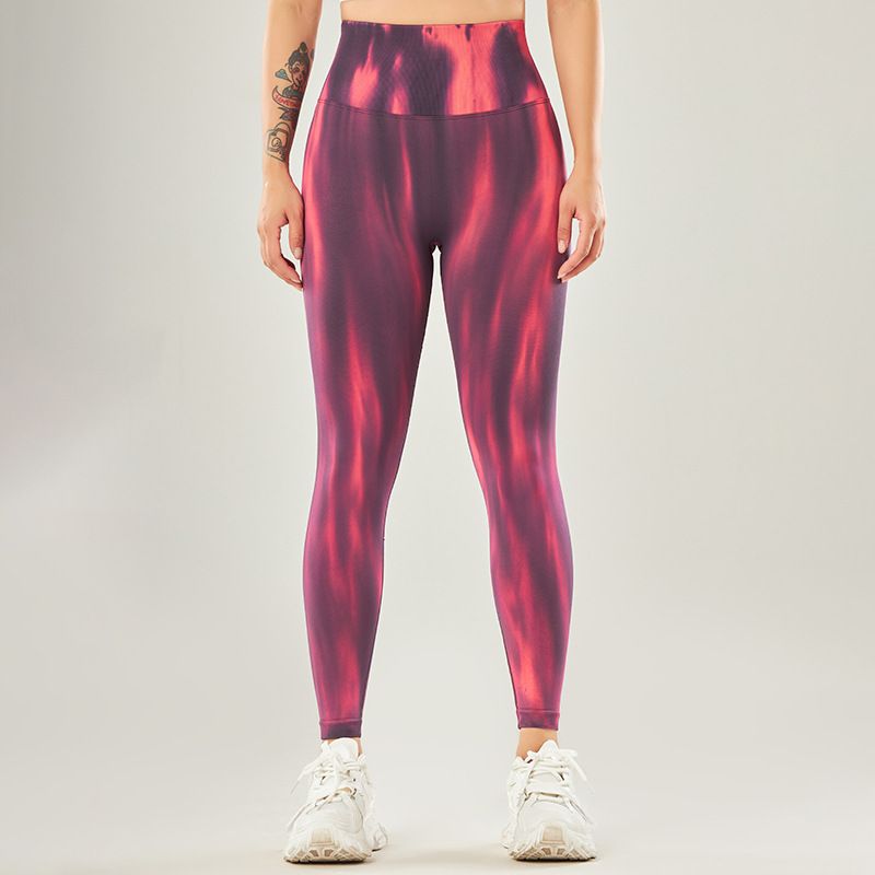 Nahtlose Damen Fitness Leggings, Hohe Taille Atmungsaktive enge Yoga Sporthose