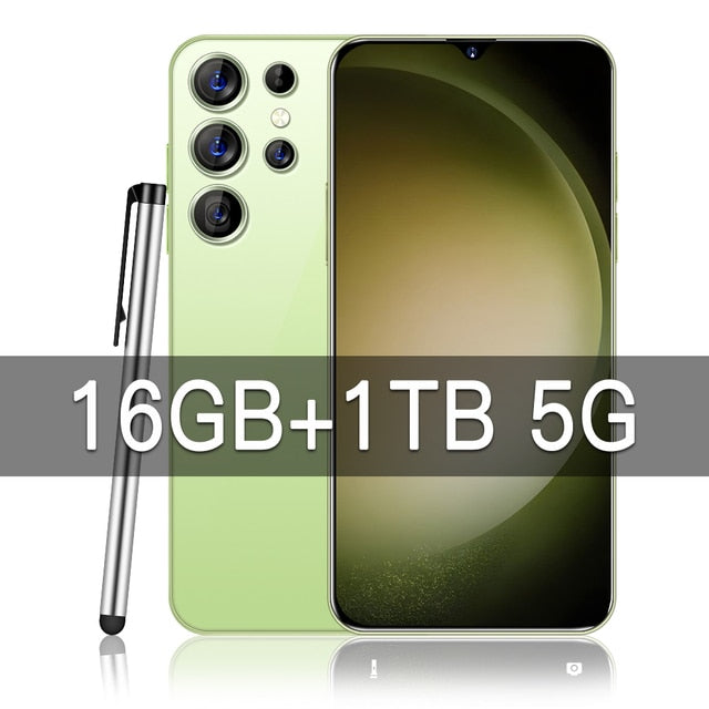 2023 neues heißes S23 Ultra Smartphone 7,3 Zoll Vollbild 4G 5G Telefon 16 TB + 1 TB 7800 mAh, Dual-Nano-SIM-Karte
