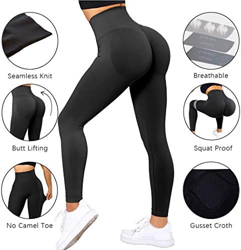 2023 Nahtlose Gestrickte Fitness GYM Hosen, Damen Hohe Taille Nude Yoga Hosen
