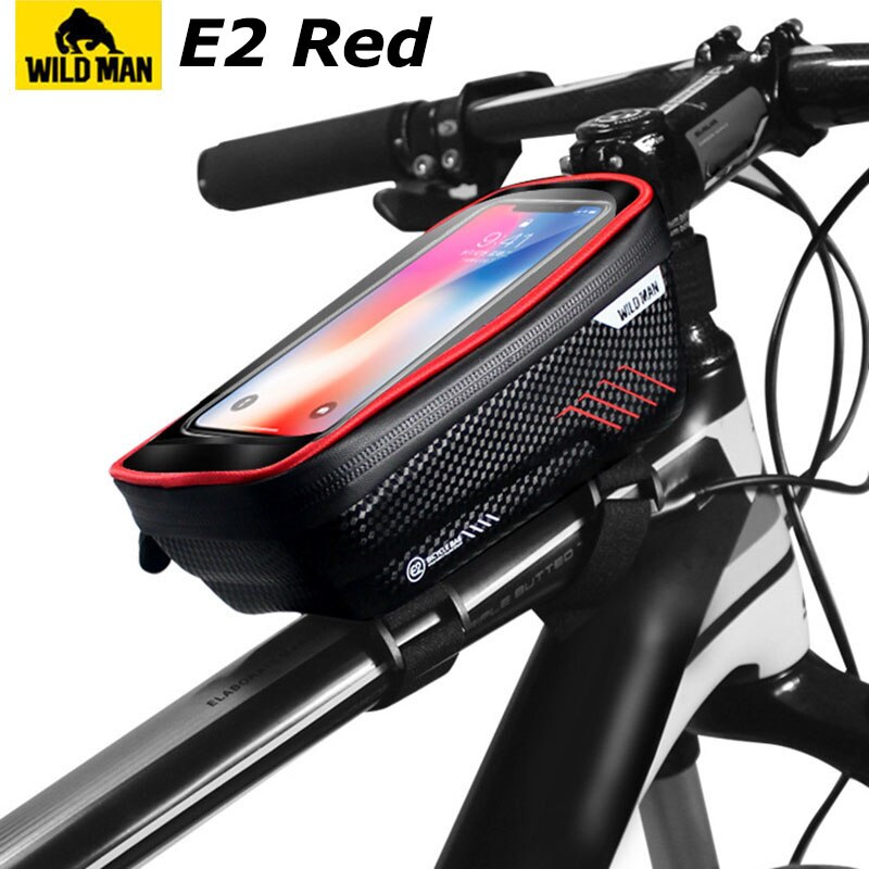 Radfahren Lenkertasche, Regenfeste 6,7 Zoll Fahrradtasche mit Touchscreen