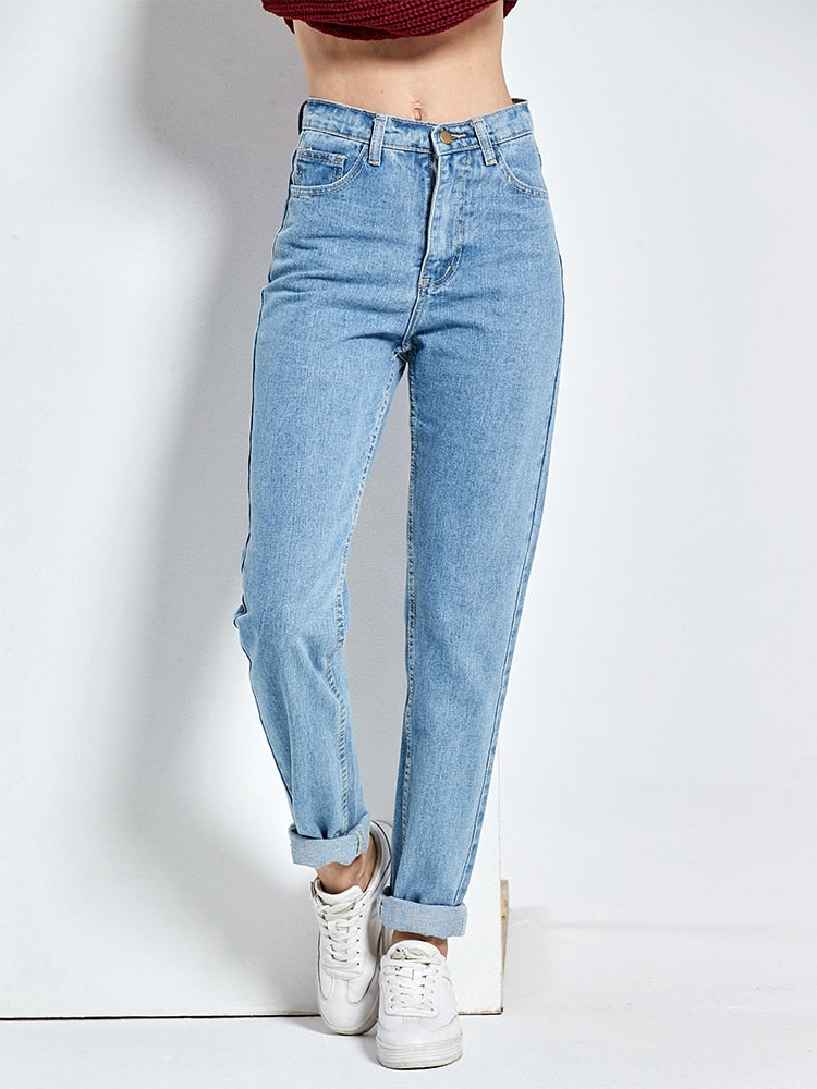 2023 Harem Jeans Hosen Vintage Hohe Taille für Damen