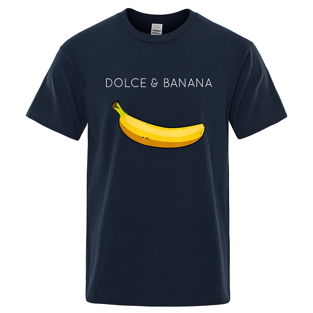 Banana Mode Druck Männer T-shirts, Casual Atmungsaktive Tops Übergroße