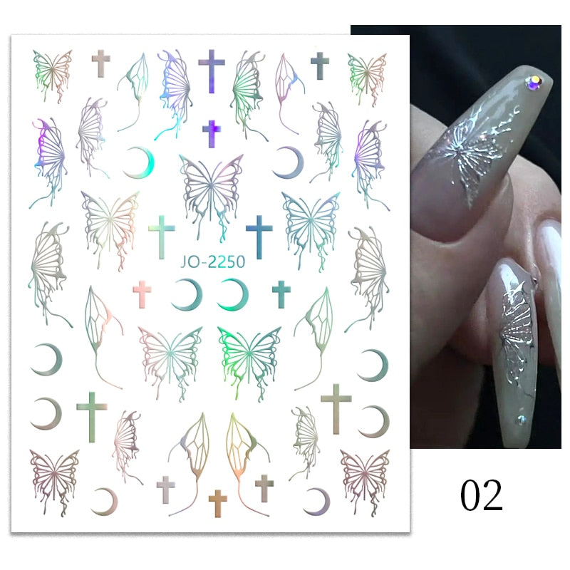1PCS 3D Nagelzubehör, Maniküre-Nagelteile, Nageldekoration mit Liebes-Herz Aufkleber