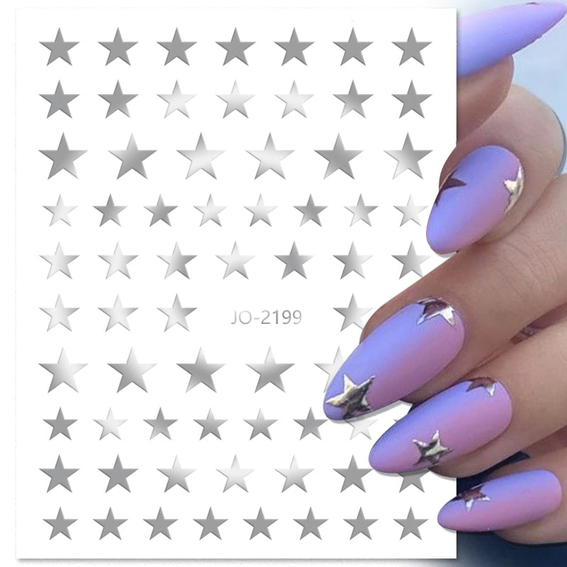 1PCS 3D Nagelzubehör, Maniküre-Nagelteile, Nageldekoration mit Liebes-Herz Aufkleber