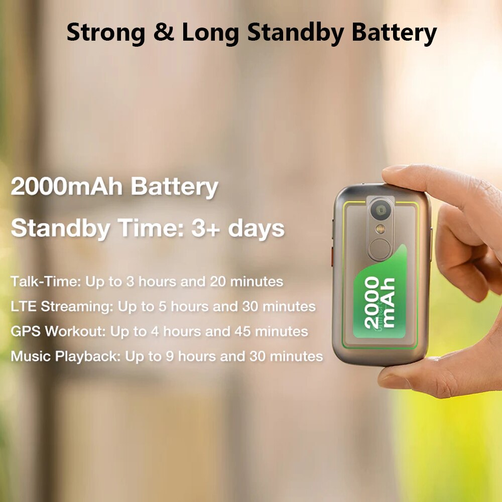 Unihertz Jelly 2E Super Mini Smartphone Android 12 Entsperrt 4GB 64GB Handy 2000mAh 16MP 4G