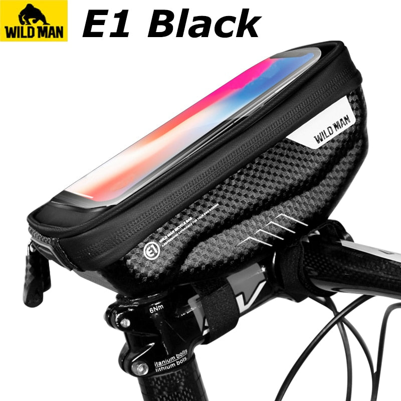 Radfahren Lenkertasche, Regenfeste 6,7 Zoll Fahrradtasche mit Touchscreen