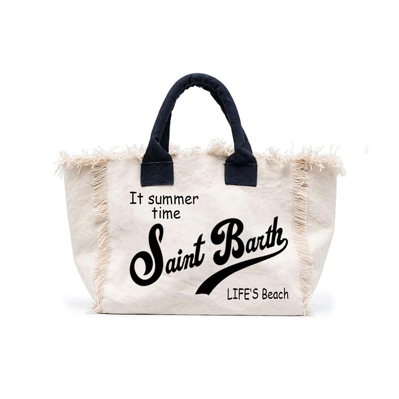 Saint Barth Gedruckte Damen Handtasche, Gedruckte Reisetasche Große Kapazität, Design Sommer Freizeit-Urlaub Quaste