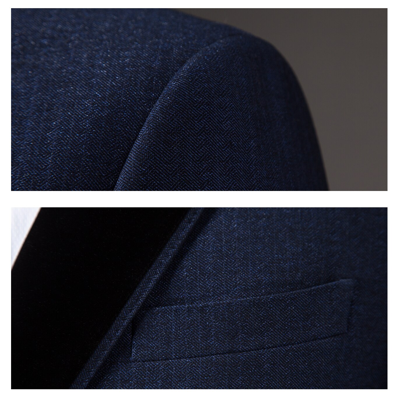 Marineblaue zweiteilige Anzüge für Herren im originellen Design für formelle Anlässe, Hochzeiten, elegante Blazer und Abendkleider (individuelle Größe)