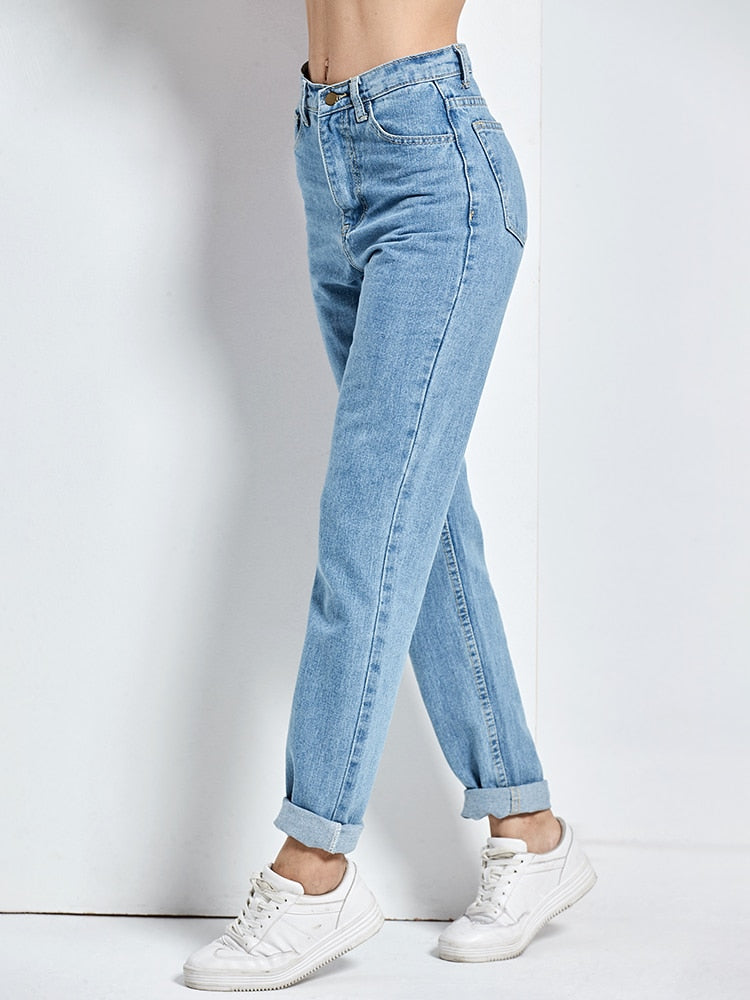 2023 Harem Jeans Hosen Vintage Hohe Taille für Damen