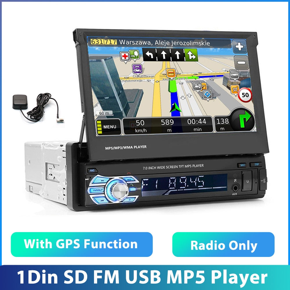 Podofo 1DIN Android Mirrorlink Autoradio, Android Multimedia Player-Video für Volkswagen, Nissan, Hyundai, Kia, Toyota ...