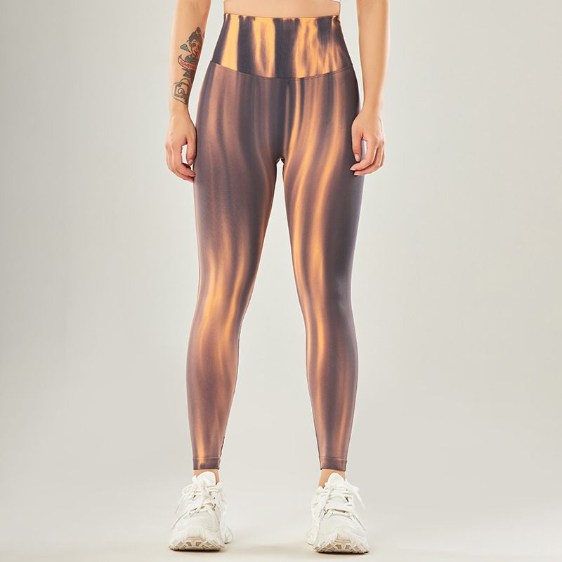 Nahtlose Damen Fitness Leggings, Hohe Taille Atmungsaktive enge Yoga Sporthose