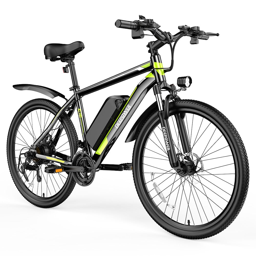 S26 Elektrofahrrad 48V 12,8 Ah Lithiumbatterie 500 W, Erwachsenes Berg-Elektrofahrrad 21 Geschwindigkeiten, 36 V 24 MPH Fahrrad 26 Zoll E-Bike