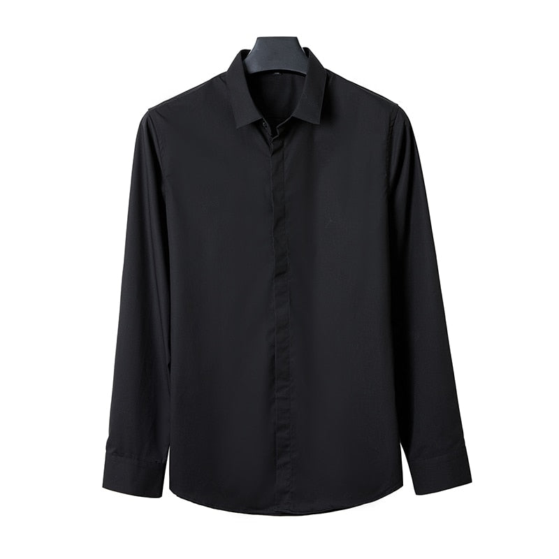 Neue Stickerei Herren Casual Hemde, Marke Kleidung Langarm Slim Fit Männliche Hemde