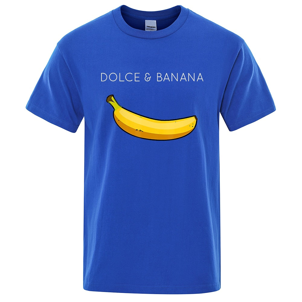 Banana Mode Druck Männer T-shirts, Casual Atmungsaktive Tops Übergroße