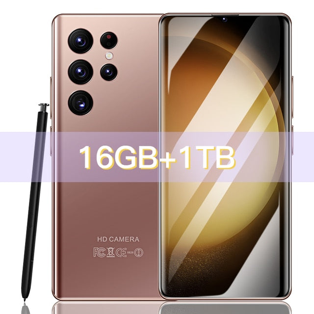 Mobiltelefone S23 Ultra 6,8 Zoll HD-Bildschirm Smartphone, Original 5G Dual Sim Android entsperrtes 72MP 6800mAh Handy