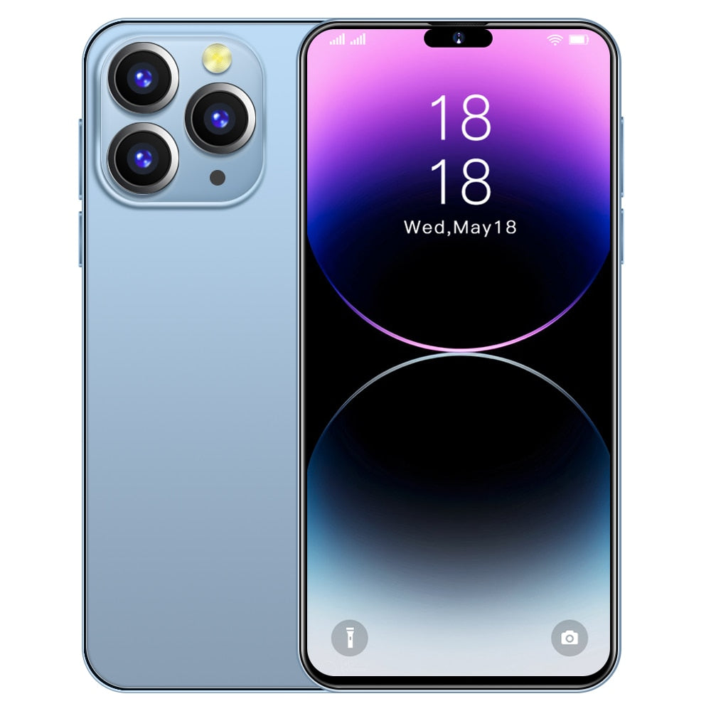 Neues i15 Pro Max Android 2023 Original-Smartphone, HD-Vollbild 16 GB + 1 TB Mobiltelefone entsperrte globale Version 4G / 5G-Handy