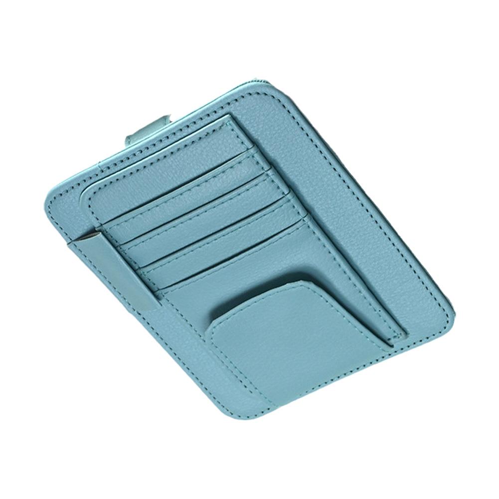 Auto-Sonnenblenden-Organizer aus Leder, Sonnenbrillenhalter, Aufbewahrung, Kartenhalter