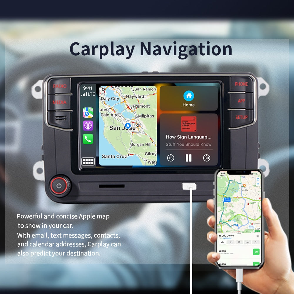 DS RCD360 Carplay Autoradio MIB Headunit für VW, PQ nach 2010 Golf 5, 6 Passat B6, B7, Polo Jetta, MK5, 6 Eos, Bettle Stereo 17G035280