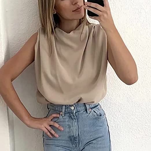 Damen Ärmellos Elegant Tank Top
