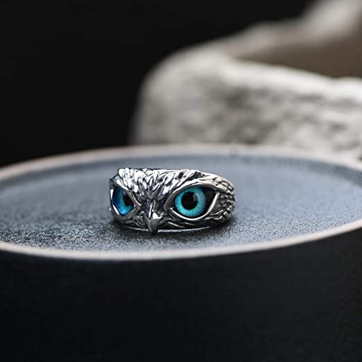 Charmante Mode Eule Ring Design, Multicolor Augen