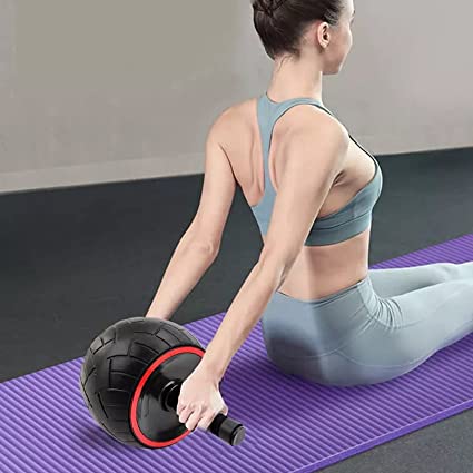 Retoo Schwarz Bauchroller für Männer und Frauen, Bauchtrainer, AB Wheel Roller, Bauchmuskeltrainer