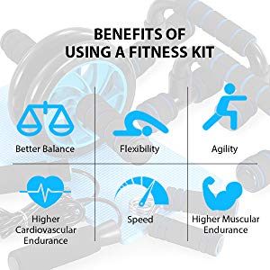 Bauchrad Ab Roller Set, Widerstandsbänder Push-Up-Ständer, Heimübung, Bodybuilding Muskeltraining