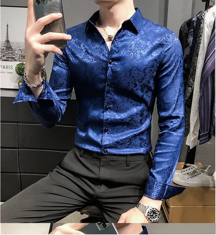 Britischer Stil Digitaldruck Business Gentlemen Hemd, Größen 3XL - M
