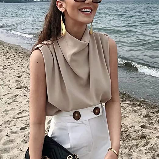 Damen Ärmellos Elegant Tank Top